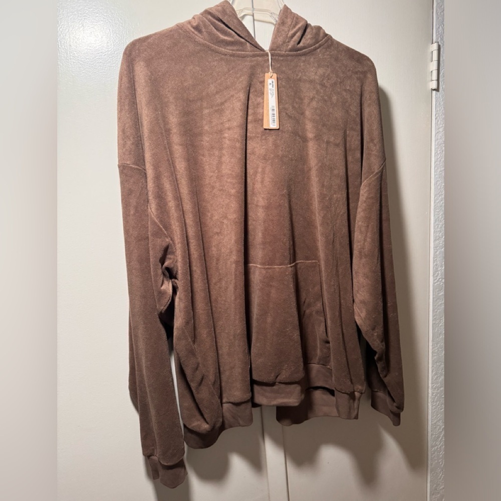 🤎 SKIMS Terry Lounge Pullover Hoodie 4X NWT Cozy Oversized